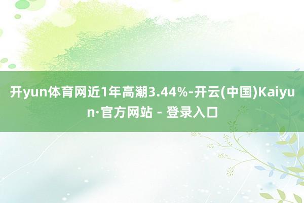 开yun体育网近1年高潮3.44%-开云(中国)Kaiyun·官方网站 - 登录入口
