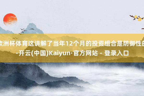欧洲杯体育这讲解了当年12个月的投资组合是防御性的-开云(中国)Kaiyun·官方网站 - 登录入口
