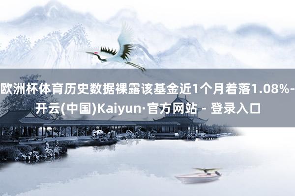 欧洲杯体育历史数据裸露该基金近1个月着落1.08%-开云(中国)Kaiyun·官方网站 - 登录入口
