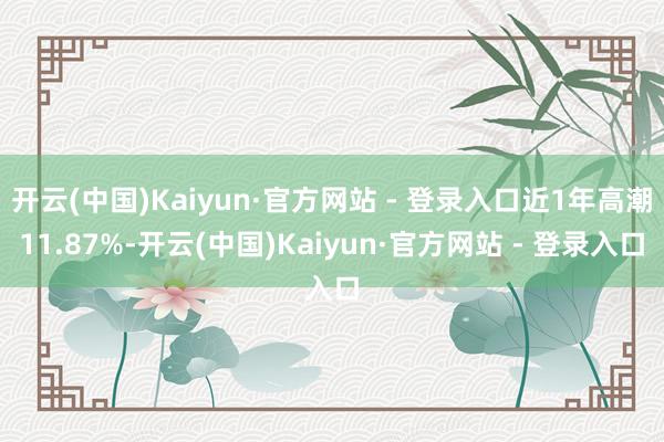 开云(中国)Kaiyun·官方网站 - 登录入口近1年高潮11.87%-开云(中国)Kaiyun·官方网站 - 登录入口