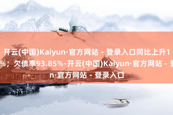 开云(中国)Kaiyun·官方网站 - 登录入口同比上升1879.78%；欠债率93.85%-开云(中国)Kaiyun·官方网站 - 登录入口