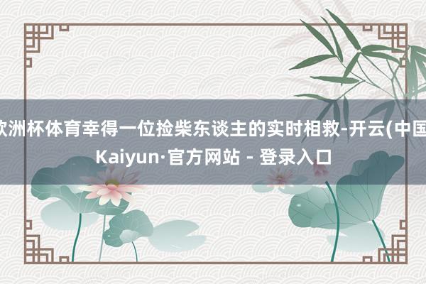 欧洲杯体育幸得一位捡柴东谈主的实时相救-开云(中国)Kaiyun·官方网站 - 登录入口