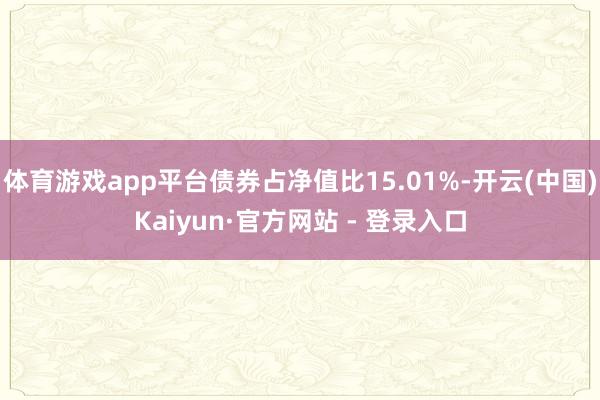 体育游戏app平台债券占净值比15.01%-开云(中国)Kaiyun·官方网站 - 登录入口