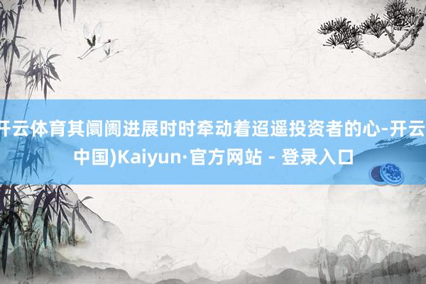 开云体育其阛阓进展时时牵动着迢遥投资者的心-开云(中国)Kaiyun·官方网站 - 登录入口