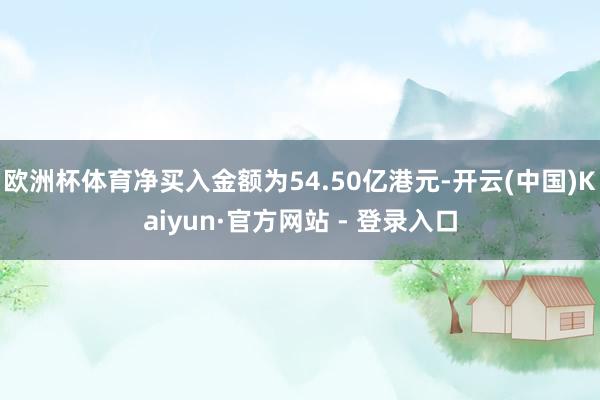 欧洲杯体育净买入金额为54.50亿港元-开云(中国)Kaiyun·官方网站 - 登录入口
